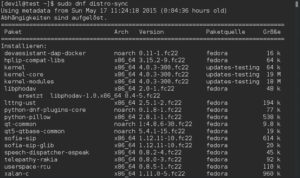 Abbildung 6: Fedora-Kenner müssen sich mit Fedora 22 kaum umstellen: Die Syntax von DNF-Kommandos ist zu jener von Yum identisch.