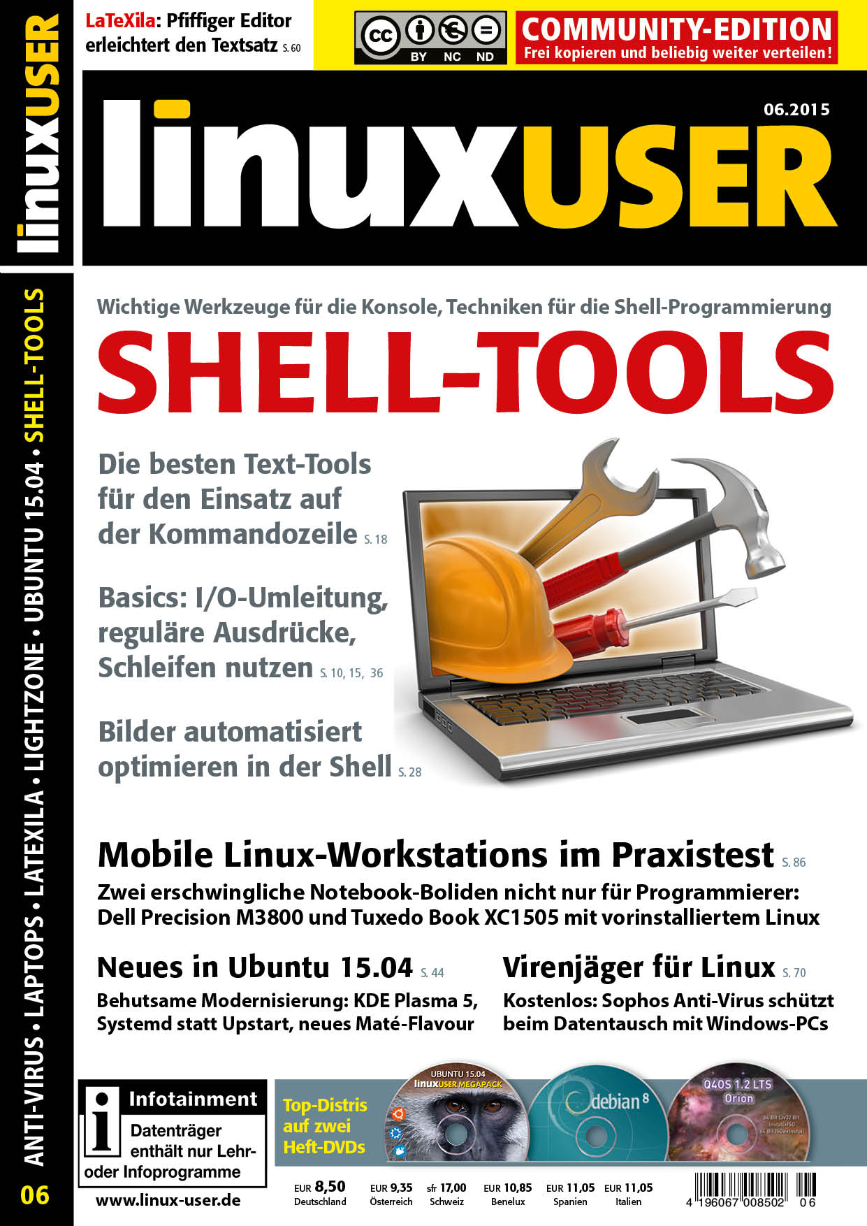 Heftcover LinuxUser Community Edition 06/2015