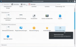 Abbildung 1: Nach der Installation von Kup erscheint in den KDE-Systemeinstellungen der neue Menüpunkt "Datensicherungen".