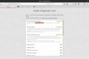 Abbildung 1: Der Einrichtungssassistent hilft Ihnen durch Installation von Pydio auf Ihrem Server.