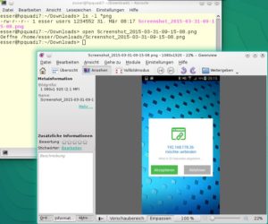 Abbildung 3: Mit dem neuen Befehl "open" können Sie Dateien automatisch in ihrer unter KDE eingestellten Standardanwendung öffnen lassen.
