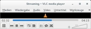 Abbildung 3: Der VLC bei der Arbeit: Der blaue Balken verrät, wie weit das Programm mit dem Extrahieren der Audiodatei gekommen ist.