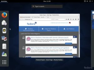 Abbildung 3: Im Fedora-Live-System läuft Gnome, Sie können aber später auch KDE installieren oder direkt eine andere DVD verwenden.