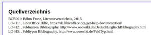 Abbildung 4: Ändern Sie die Vorgaben nicht, fügt Writer ein Standard-Literaturverzeichnis ein.