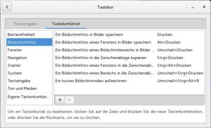 Abbildung 4: Mit verschiedenen Tasten(kombinationen) lichten Sie den ganzen Gnome-Desktop oder Teile davon ab und speichern das Ergebnis als Bild oder kopieren es in die Zwischenablage.
