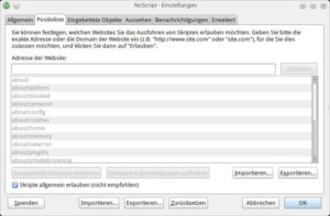 Abbildung 4: Das Addon NoScript erlaubt einen sehr fein abgestuften Umgang mit in Webseiten eingebetteten Skripten.