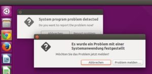 Abbildung 4: Das vorinstallierte Ubuntu 15.04 läuft an sich stabil. Das System zeigt allerdings immer wieder Fehler beim Booten an.