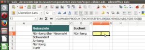 Abbildung 5: Mit den Funktionen "SUCHEN()" und "SUMMENPRODUKT()" können Sie Text in zusammengesetzten Zeichenfolgen finden und die Treffer zählen.