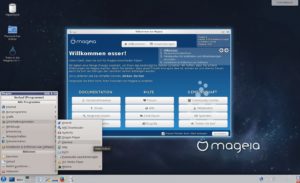 Abbildung 6: Mageias KDE-Installation besitzt ein klassisches Startmenü.