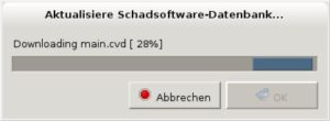 Abbildung 7: Das Werkzeug Freshclam aktualisiert für ClamAV die Datenbank mit den bekannten Virensignaturen.