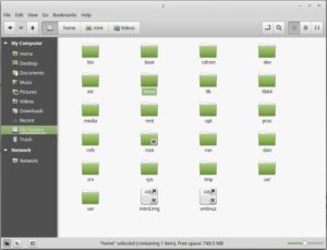 Abbildung 1: Der Cinnamon-Dateimanager Nemo läuft in der aktuellen Version deutlich flotter und hat eine eigene Oberfläche zum Verwalten der Addons erhalten.