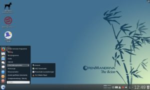 Abbildung 1: Der aufgeräumte KDE-Desktop von OpenMandriva bietet einige optische Leckerbissen, sofern die Hardware nicht zu alt ist.