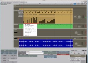 Abbildung 4: Im Step-Sequencer zeichnen Sie die Anschlagstärke als eine Art Kurve ein. Die Auswahl der Pattern und die Wirkdauer der einzelnen Noten haben Sie hier ebenfalls flexibel im Griff.