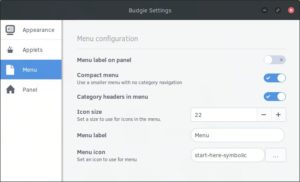 Abbildung 1: Der Budgie-Desktop von Solus bietet ein eigenes Einstellungsmenü.