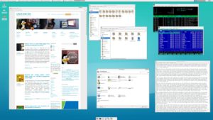 Abbildung 14: Wie üblich erscheinen auch bei XFCE sämtliche Bedienelemente des Desktops ohne Anpassungen auf einem 4K-Display sehr klein.