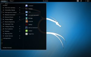 Abbildung 2: Optisch wie funktionell bietet Kali Linux schon in der Live-Variante einiges.