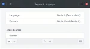 Abbildung 3: Eine deutsche Lokalisierung für System und Tastatur gelingt problemlos.