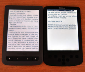 Abbildung 3: Der Pyrus 2 (rechts) bietet eine sehr gute Beleuchtung des Displays bei ungünstigen Umgebungsbedingungen.