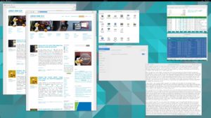 Abbildung 6: Der Gnome-Desktop wirkt auf einem 4K-Display ohne weitere Anpassungen der Schrift- oder Fenstergröße zu klein und schmächtig.