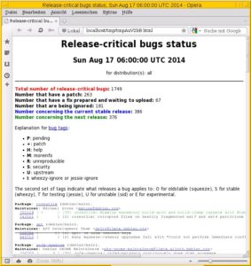 Abbildung 6: Analyse mit Popbugs auf einem Debian 7 "Wheezy".