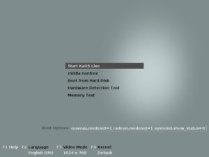 Abbildung 1: Im Boot-Manager stellen Sie die Sprache auf Deutsch um starten dann das Live-System.