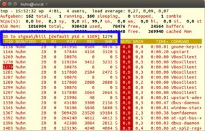 Abbildung 2: Drücken Sie im Prozessmonitor "top" die Taste <code srcset=