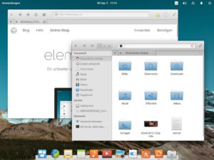 Abbildung 2: Der Pantheon-Desktop bedient sich zu großen Teilen aus dem Gnome-Baukasten und stülpt dem Ganzen ein an Mac OS X erinnerndes Kleid über.