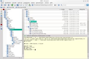 Abbildung 2: Der Dateimanager Konqueror integriert auf Wunsch auch eine Shell – damit sind alle Dateiverwaltungstools in einem Fenster vereint.