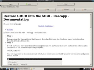 Abbildung 3: Rescatux richtet bei Bedarf den Bootmanager Grub neu ein.