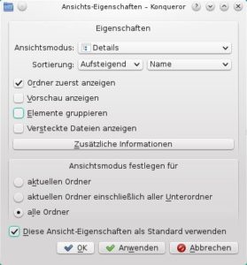 Abbildung 3: Legen Sie Darstellungsoptionen für alle Ordner fest, damit die Ansicht beim Navigieren nicht ständig wechselt.