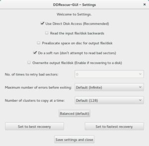 Abbildung 3: Wie bei Rettungsversuchen aus dem Terminal sollten Sie auch mit Ddrescue-GUI darauf achten, zuerst die unproblematischen Daten zu sichern.