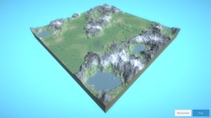 Abbildung 4: Im Sandbox-Modus erzeugt eCity die Landschaft per Zufall. Wenn Sie mit dem Ergebnis nicht zufrieden sind, können Sie per "Randomize" neu würfeln lassen.