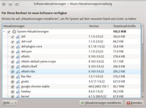 Abbildung 4: Paradigmenwechsel: Pakete statt Apps beim Aktualisieren des Systems.