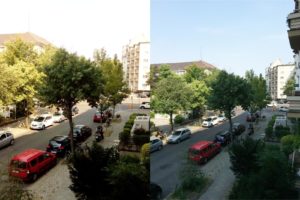 Abbildung 5: Die 8-Megapixel-Kamera des Aquaris (links) überzeugt im Vergleich zu der des iPhone 6 (rechts) nicht.