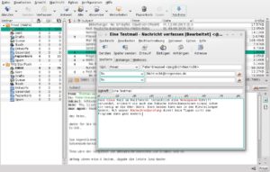 Abbildung 7: Lassen Sie sich durch die optisch archaisch wirkenden Standardeinstellungen von Claws Mail nicht abschrecken: Nach Ausblenden des Lineals und Auswahl einer gefälligen Schriftart fühlt sich das Arbeiten in Claws Mail fast genauso an wie in Thunderbird.