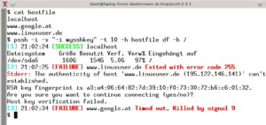 Abbildung 1: Parallele SSH-Sessions starten Sie mithilfe von Pssh.