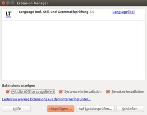 Abbildung 1: Nach der Installation ist LanguageTool sofort aktiv, weitere Einstellungen sind nicht notwendig.