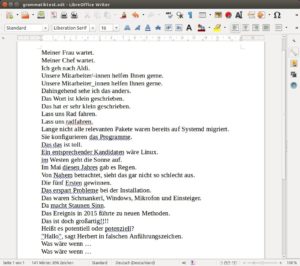 Abbildung 10: LanguageTool hat mit dem Klassiker "Rad fahren", wie alle anderen Kandidaten, keine Probleme.