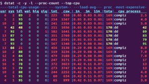 Abbildung 2: Neben gängigen CPU-Metriken zeigt das Beispiel den Prozess, der am meisten Rechenzeit beansprucht.
