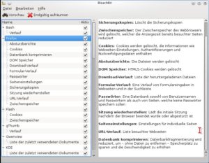 Abbildung 3: Bleachbit reinigt das System mit wenigen Mausklicks von unnötigem Ballast.