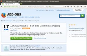 Abbildung 4: Die Erweiterung LanguageToolFx bietet der offizielle Firefox-Addon-Katalog an.