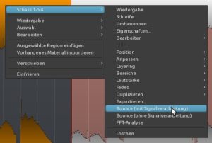 Abbildung 4: Die beiden Bounce-Funktionen im Kontextmenü für Regionen funktionieren wie die Funktion <code srcset=
