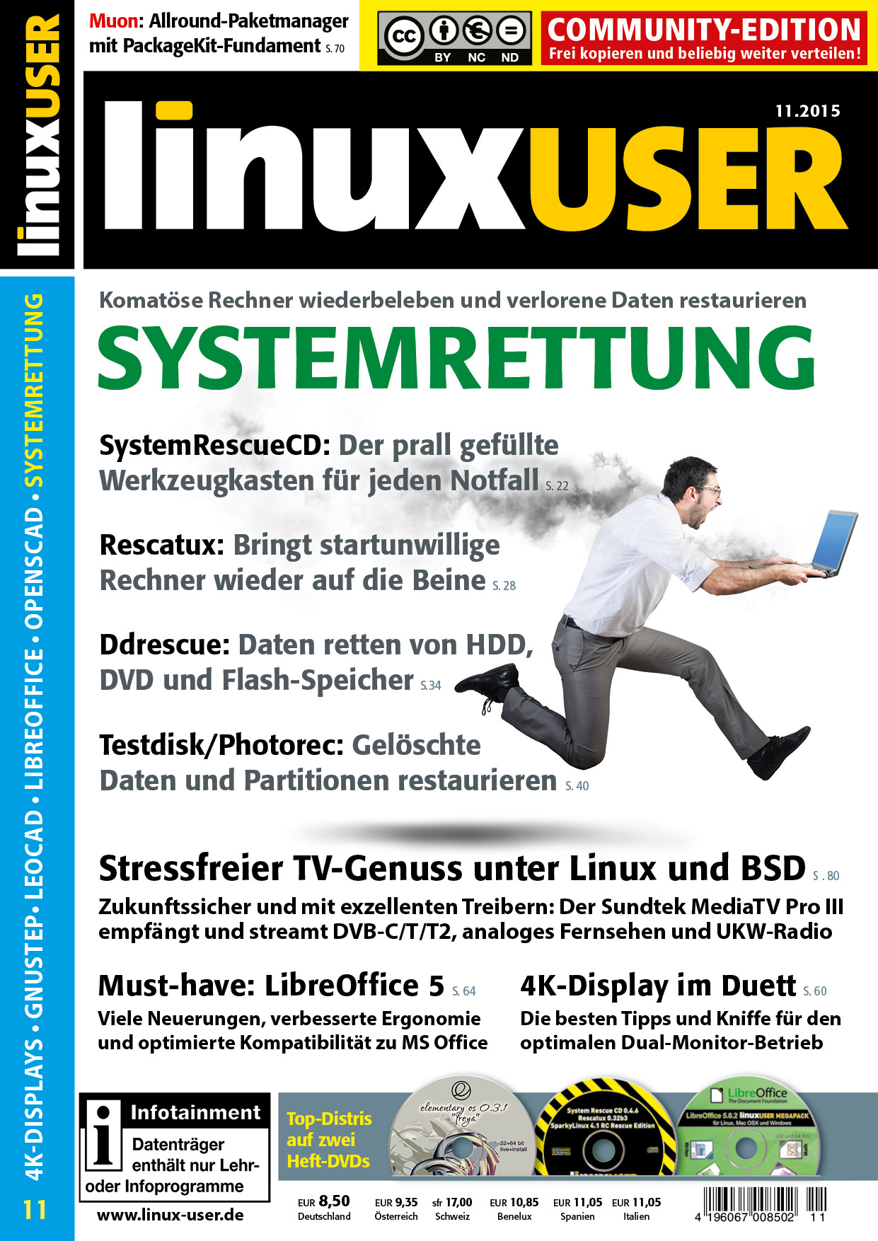 Heftcover LinuxUser Community Edition 11/2015