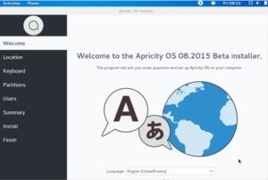 Abbildung 1: Die grafisch unterstützte Installation von Apricity OS geht einfach vonstatten.