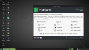 Abbildung 2: Manjaro nutzt als Standard-Desktops XFCE und KDE. Mit eigenen Paketquellen entfernt es sich ein wenig weiter von Arch als Antergos.