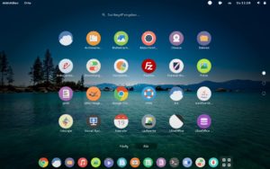 Abbildung 2: Die Anwendungsübersicht müssen Sie in Apricity OS aus der Toolbar heraus aufrufen.