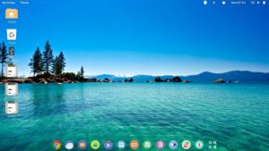 Abbildung 3: Apricity setzt auf Arch und einen stark angepassten Gnome-Desktop. Die Distribution richtet sich mit der Integration von diversen Web-Apps an Online-Arbeiter.