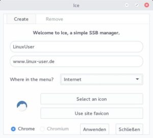 Abbildung 3: Mit dem Ice-Webstarter rufen Sie oft frequentierte Webseiten mit nur einem Mausklick auf.