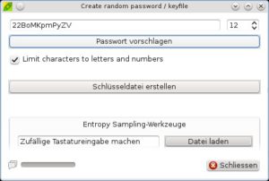 Abbildung 4: Über den Passwortgenerator erstellen Sie bei Bedarf bis zu 64 Zeichen lange Passwörter.