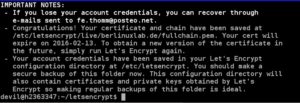 Abbildung 5: Die Software speichert den privaten Schlüssel zusammen mit den Zertifikaten unterhalb des Verzeichnisses <code srcset=